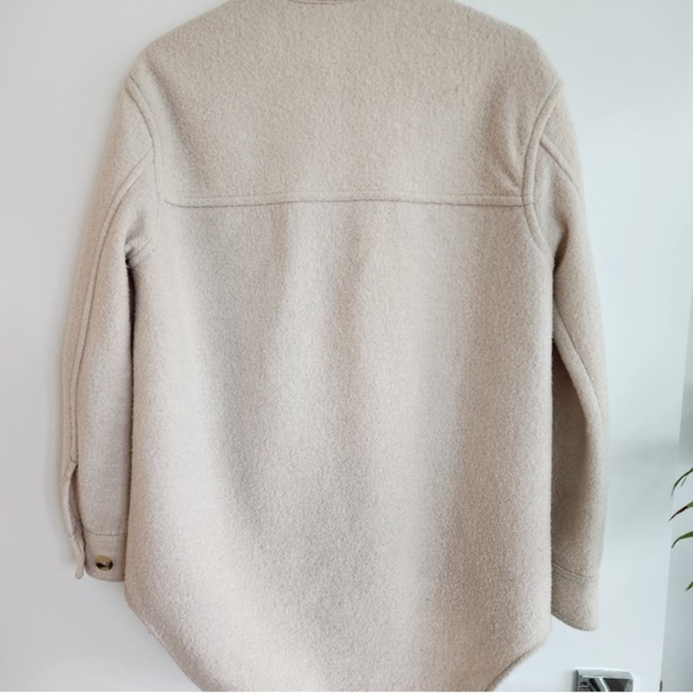 Cream Button-Up Wool Jacket - Picture 2 of 2